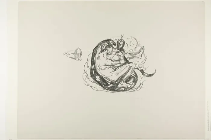 Framed Print : The Serpant is Killed, 1908 / 09. Creator: Edvard Munch Framed Print : The Serpant is Killed, 1908 / 09. Creator: Edvard Munch