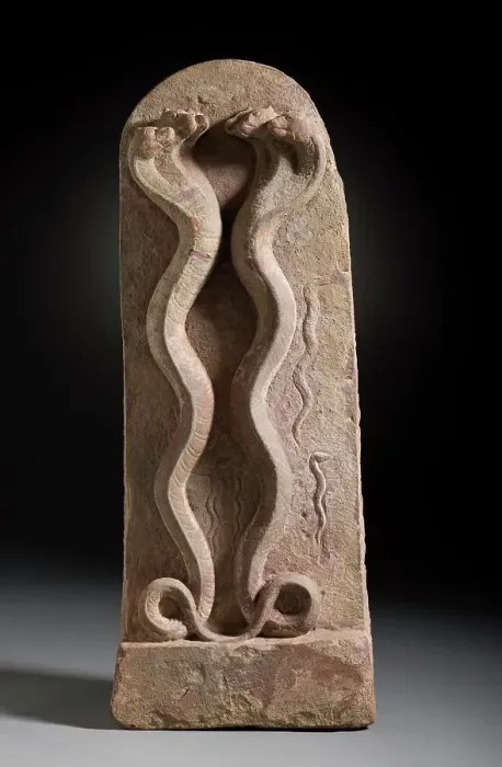 Framed Print : Serpent Deities, 9th century. Creator: Unknown Framed Print : Serpent Deities, 9th century. Creator: Unknown