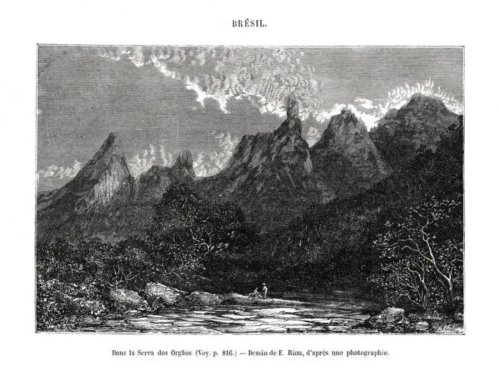 Framed Print : Serra dos Orgaos, Brazil, 19th century. Artist: Edouard Riou Framed Print : Serra dos Orgaos, Brazil, 19th century. Artist: Edouard Riou