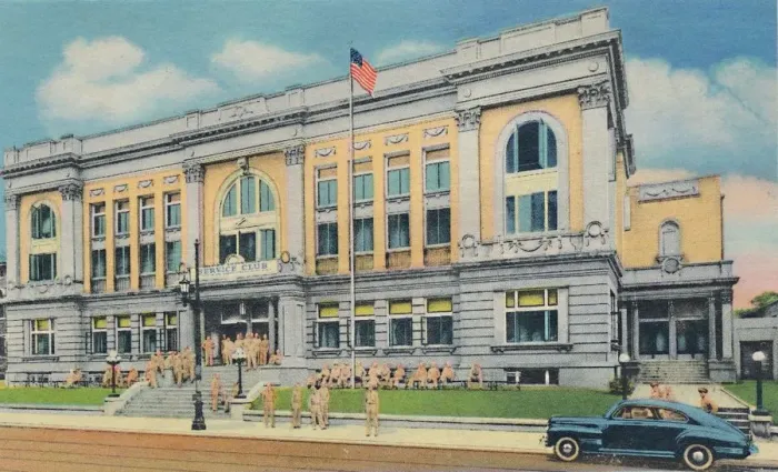 Framed Print : Service Club, 1942. Artist: Caufield & Shook Framed Print : Service Club, 1942. Artist: Caufield & Shook