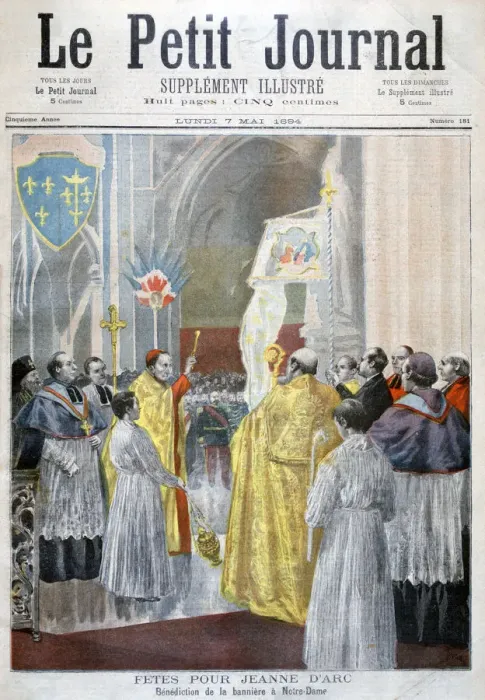 Framed Print : Service commemorating Joan of Arc, Notre Dame, Paris, 1894. Artist: Oswaldo Tofani Framed Print : Service commemorating Joan of Arc, Notre Dame, Paris, 1894. Artist: Oswaldo Tofani