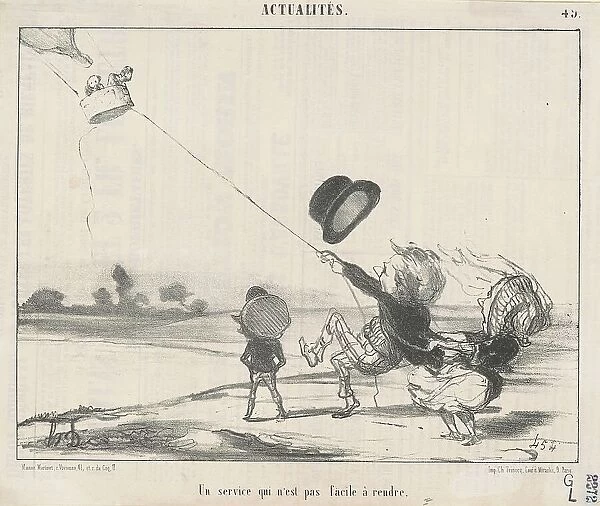 Un service... pas facile a rendre, 19th century. Creator: Honore Daumier