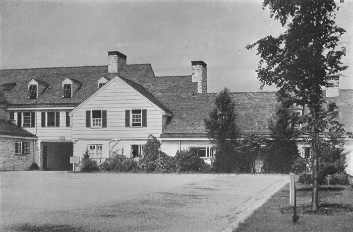 Framed Print : Service wing and upper parking level, Oakland Golf Club, Bayside, New York, 1923 Framed Print : Service wing and upper parking level, Oakland Golf Club, Bayside, New York, 1923