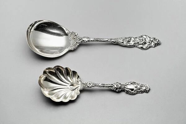 Serving Spoon, 1903, and Berry Spoon, 1902. Creators: Reed and Barton