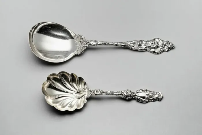 Framed Print : Serving Spoon, 1903, and Berry Spoon, 1902. Creators: Reed and Barton Framed Print : Serving Spoon, 1903, and Berry Spoon, 1902. Creators: Reed and Barton