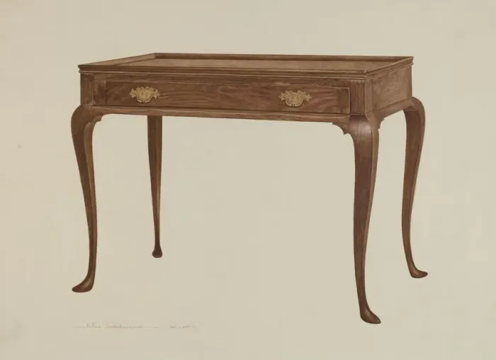 Framed Print : Serving Table, c. 1939. Creator: John Swientochowski