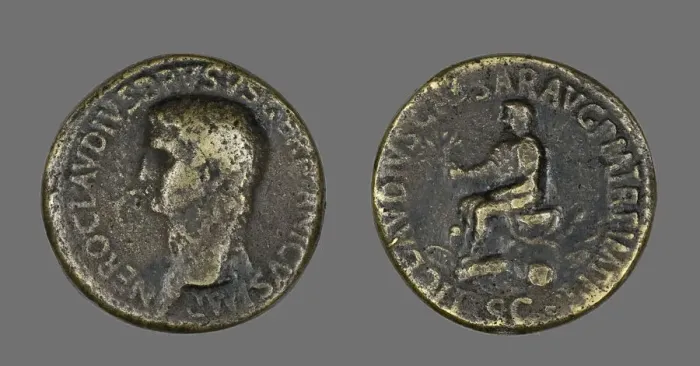 Framed Print : Sestertius (Coin) Portraying Drusus, 43. Creator: Unknown Framed Print : Sestertius (Coin) Portraying Drusus, 43. Creator: Unknown