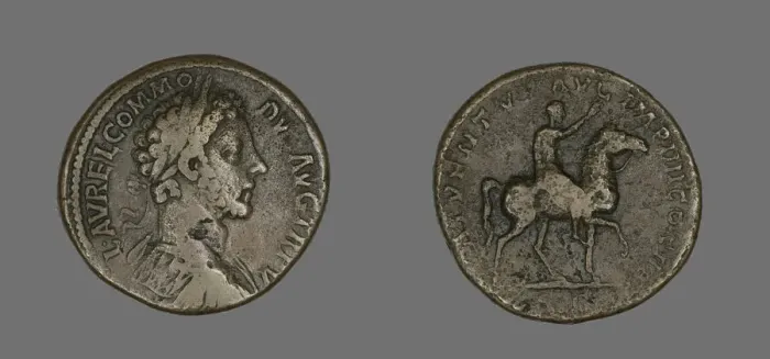 Framed Print : Sestertius (Coin) Portraying Emperor Commodus, December 179-December 180 Framed Print : Sestertius (Coin) Portraying Emperor Commodus, December 179-December 180