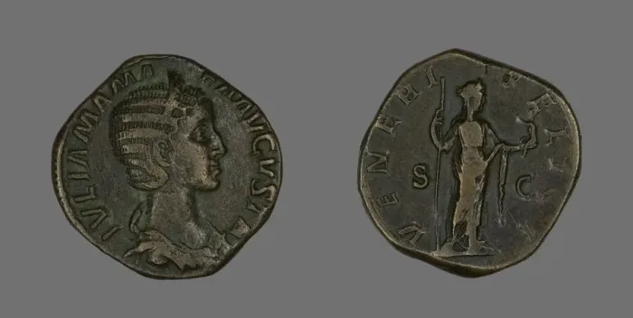 Framed Print : Sestertius (Coin) Portraying Julia Mamaea, 224. Creator: Unknown Framed Print : Sestertius (Coin) Portraying Julia Mamaea, 224. Creator: Unknown