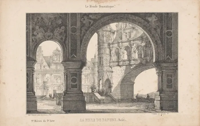 Framed Print : Set design for ballet La Fille du Danube (The Daughter of the Danube) by Adolphe Adam, at Paris Op Creator: Collette, Alexandre (1814-1876). Set design for ballet La Fille du Danube (The Daughter of the Danube) by Adolphe Adam Framed Print : Set design for ballet La Fille du Danube (The Daughter of the Danube) by Adolphe Adam, at Paris Op Creator: Collette, Alexandre (1814-1876). Set design for ballet La Fille du Danube (The Daughter of the Danube) by Adolphe Adam