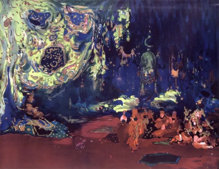 Framed Print : Set design for the ballet Scheherazade, c1913. Artist: Leon Bakst Framed Print : Set design for the ballet Scheherazade, c1913. Artist: Leon Bakst