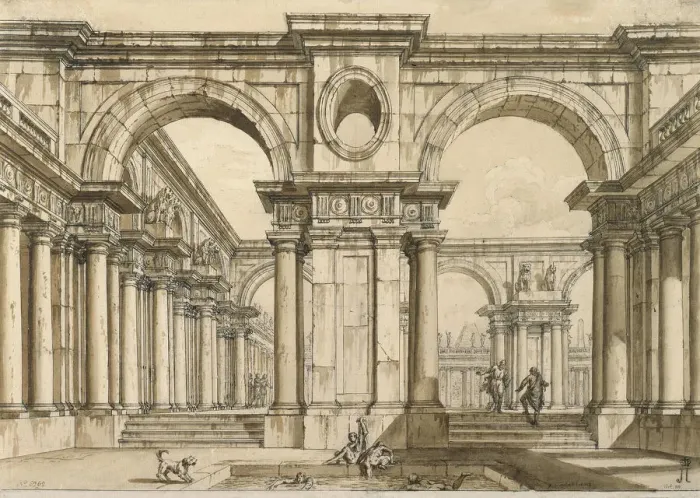 Framed Print : Set design for the Opera La clemenza di Tito (The Clemency of Titus) by Wolfgang Amadeus Mozart, 18t Framed Print : Set design for the Opera La clemenza di Tito (The Clemency of Titus) by Wolfgang Amadeus Mozart, 18t