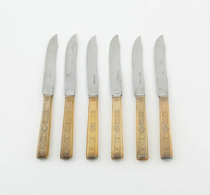 Framed Print : Set of Dessert Knives (10), Paris, 1789 / 1820. Creators: Martin-Guillaume Biennais Framed Print : Set of Dessert Knives (10), Paris, 1789 / 1820. Creators: Martin-Guillaume Biennais