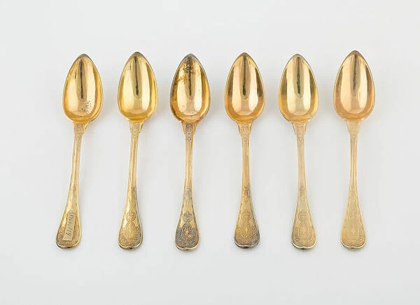 Set of Dessert Spoons (2), Paris, 1789  /  1820. Creators: Martin-Guillaume Biennais