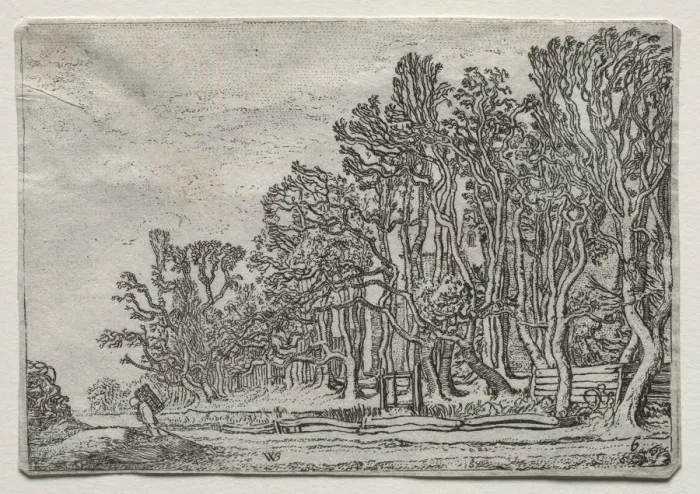 Framed Print : The Set of the Landscapes: Two Plank-Hedges, 1616. Creator: Willem Pietersz Buytewech (Dutch Framed Print : The Set of the Landscapes: Two Plank-Hedges, 1616. Creator: Willem Pietersz Buytewech (Dutch