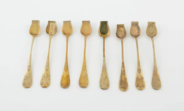 Framed Print : Set of Salt Spoons (10), Paris, 1789  /  1820. Creators: Martin-Guillaume Biennais