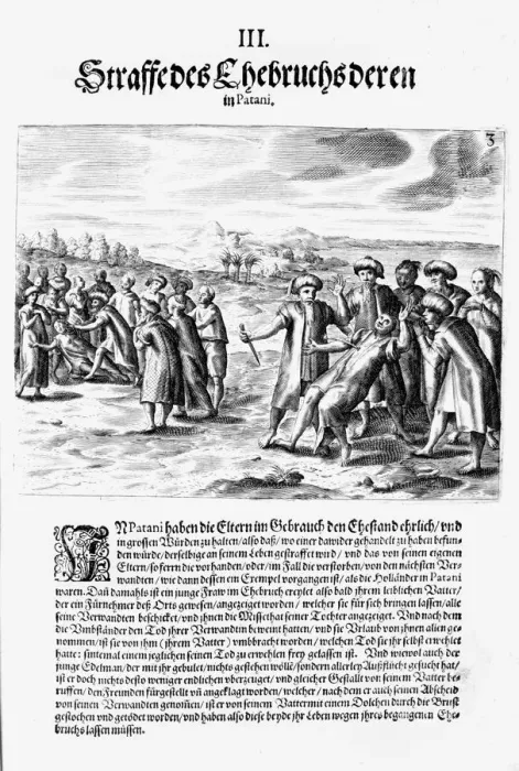 Framed Print : Settling a Score, 1606. Artist: Theodore de Bry Framed Print : Settling a Score, 1606. Artist: Theodore de Bry
