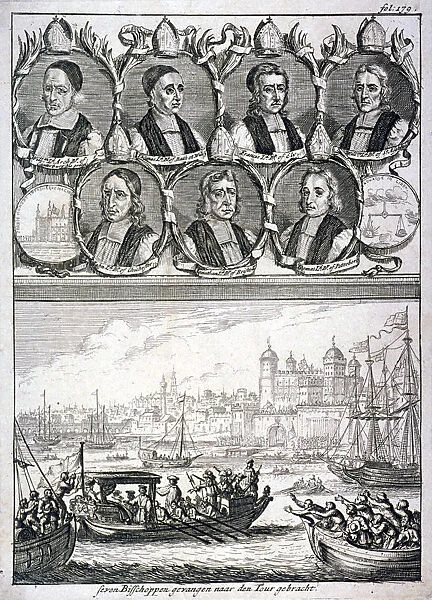 Seven bishops and the Tower of London, c1700. Artist: Gabriel Bodenehr I