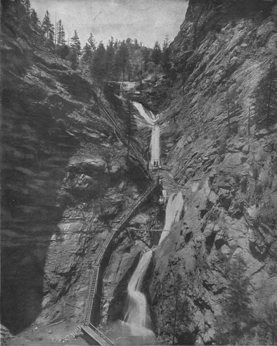 Framed Print : Seven Falls, Cheyenne Canyon, Colorado, USA, c1900. Creator: Unknown Framed Print : Seven Falls, Cheyenne Canyon, Colorado, USA, c1900. Creator: Unknown