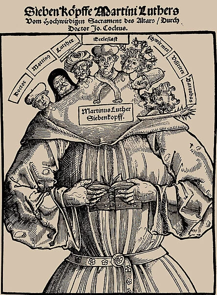 Seven-Headed Luther (Der siebenkopfige Luther), 1529