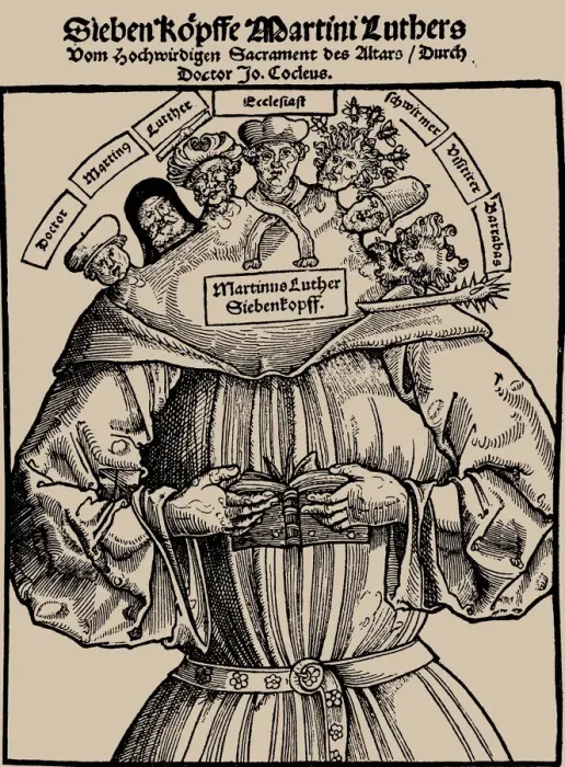 Framed Print : Seven-Headed Luther (Der siebenkopfige Luther), 1529 Framed Print : Seven-Headed Luther (Der siebenkopfige Luther), 1529