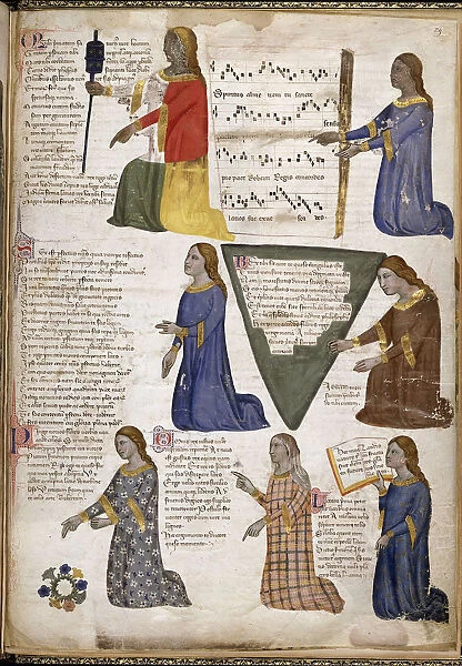 The Seven Liberal Arts (From Regia Carmina by Convenevole da Prato). Artist: Pacino di Buonaguida (active 1302-1343)