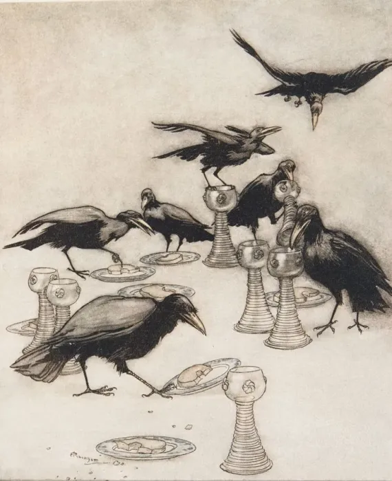Framed Print : The Seven Ravens, 1909 Framed Print : The Seven Ravens, 1909