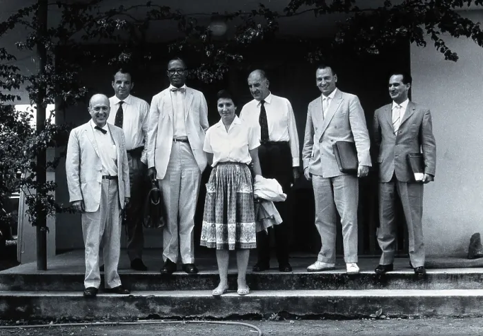 Framed Print : Seven tropical disease scientists, c1920s. Creator: Unknown Framed Print : Seven tropical disease scientists, c1920s. Creator: Unknown