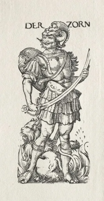 Framed Print : The Seven Vices: Wrath. Creator: Hans Burgkmair (German, 1473-1531) Framed Print : The Seven Vices: Wrath. Creator: Hans Burgkmair (German, 1473-1531)