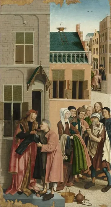 Framed Print : The Seven Works of Mercy, 1504. Creator: Master of Alkmaar Framed Print : The Seven Works of Mercy, 1504. Creator: Master of Alkmaar