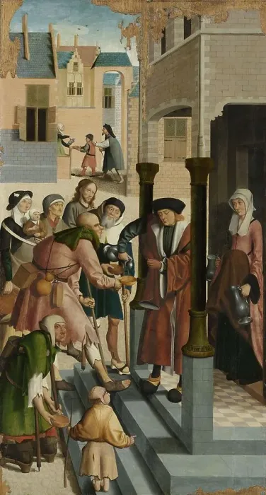 Framed Print : The Seven Works of Mercy, 1504. Creator: Master of Alkmaar Framed Print : The Seven Works of Mercy, 1504. Creator: Master of Alkmaar