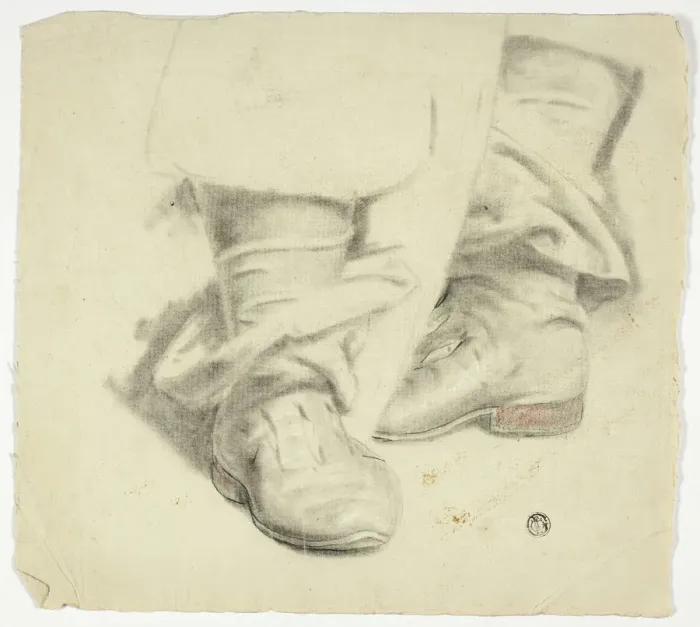 Framed Print : Seventeenth Century Boots of Standing Figure, n. d. Creator: John Downman Framed Print : Seventeenth Century Boots of Standing Figure, n. d. Creator: John Downman