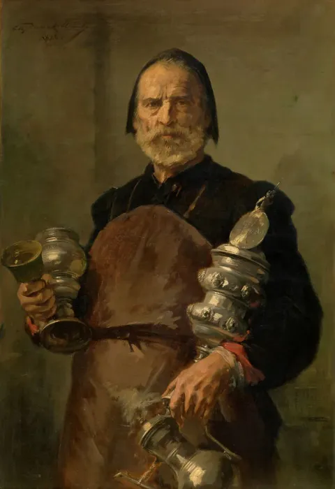 Framed Print : Seventeenth Century Tinsmith, 1884. Creator: Alexandre Pierre Jacques Markelbach Framed Print : Seventeenth Century Tinsmith, 1884. Creator: Alexandre Pierre Jacques Markelbach