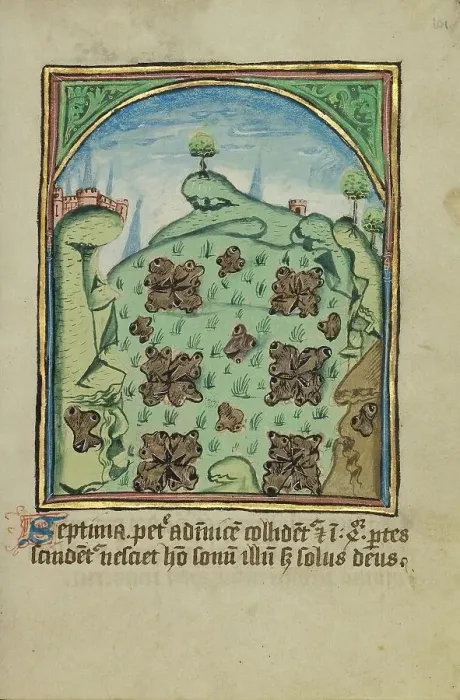 Framed Print : The Seventh Sign before the Day of Judgment; Illustrated Vita Christi... about 1480-1490. Creator: Unknown Framed Print : The Seventh Sign before the Day of Judgment; Illustrated Vita Christi... about 1480-1490. Creator: Unknown