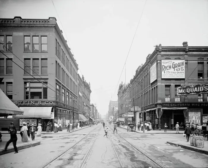 Framed Print : Seventh Street, St. Paul, Minn. c1905. Creator: Unknown Framed Print : Seventh Street, St. Paul, Minn. c1905. Creator: Unknown