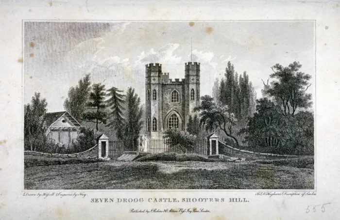 Framed Print : Severndroog Castle, Shooters Hill, Woolwich, Kent, 1808. Artist: FR Hay Framed Print : Severndroog Castle, Shooters Hill, Woolwich, Kent, 1808. Artist: FR Hay