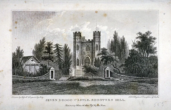 Severndroog Castle, Shooters Hill, Woolwich, Kent, 1808. Artist: FR Hay