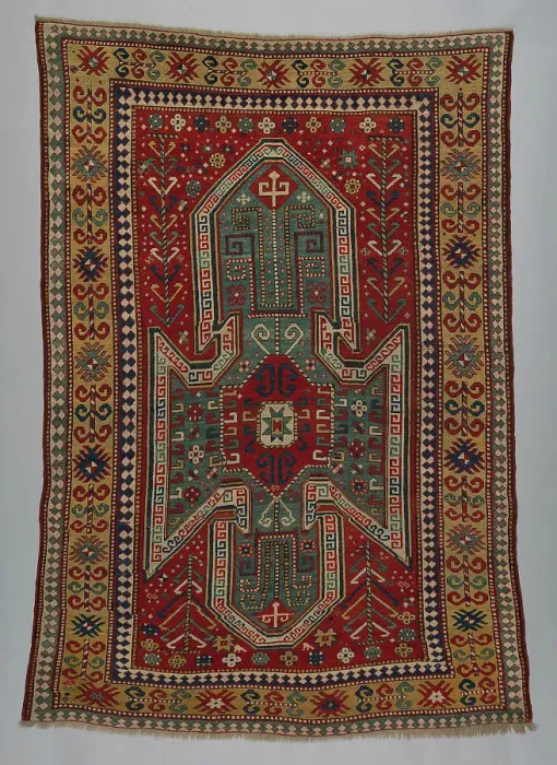 Framed Print : Sewan Kazak Rug, Caucasus, c. 1875. Creator: Unknown Framed Print : Sewan Kazak Rug, Caucasus, c. 1875. Creator: Unknown
