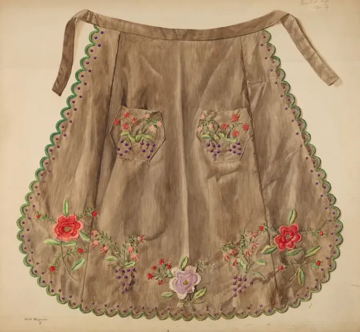 Framed Print : Sewing Apron, c. 1939. Creator: Edith Magnette Framed Print : Sewing Apron, c. 1939. Creator: Edith Magnette
