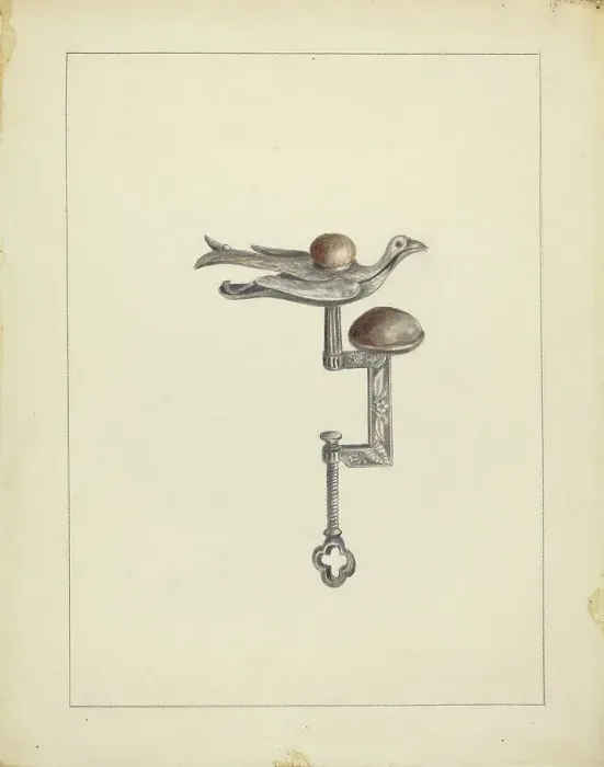 Framed Print : Sewing Bird, c. 1937. Creator: Charlotte Winter