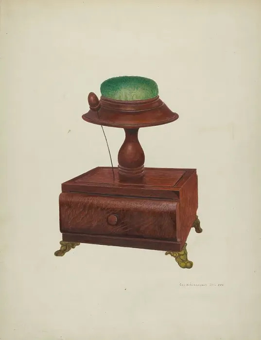 Framed Print : Sewing Box, c. 1940. Creator: George H. Alexander Framed Print : Sewing Box, c. 1940. Creator: George H. Alexander