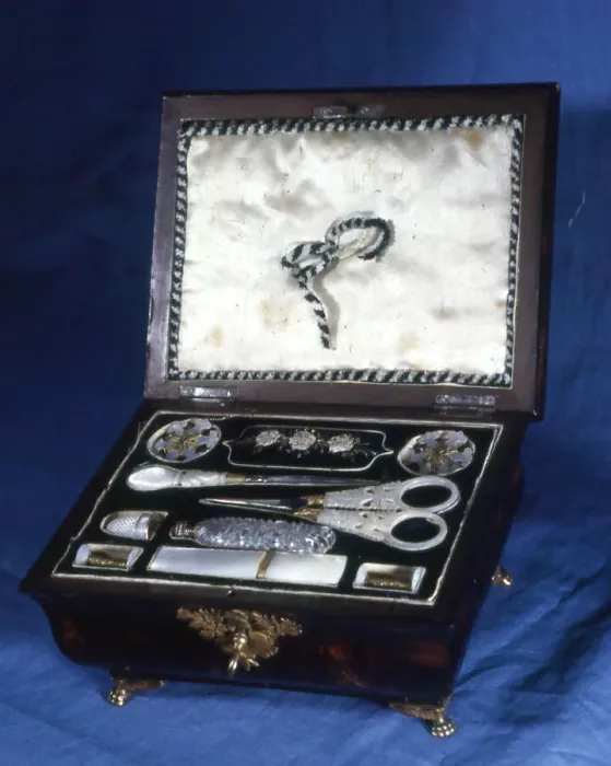 Framed Print : Sewing Box, France, 19th century. Creator: Unknown Framed Print : Sewing Box, France, 19th century. Creator: Unknown