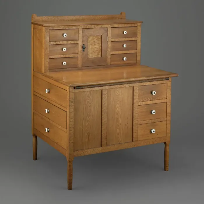 Framed Print : Sewing Desk, 1860 / 70. Creator: Unknown Framed Print : Sewing Desk, 1860 / 70. Creator: Unknown