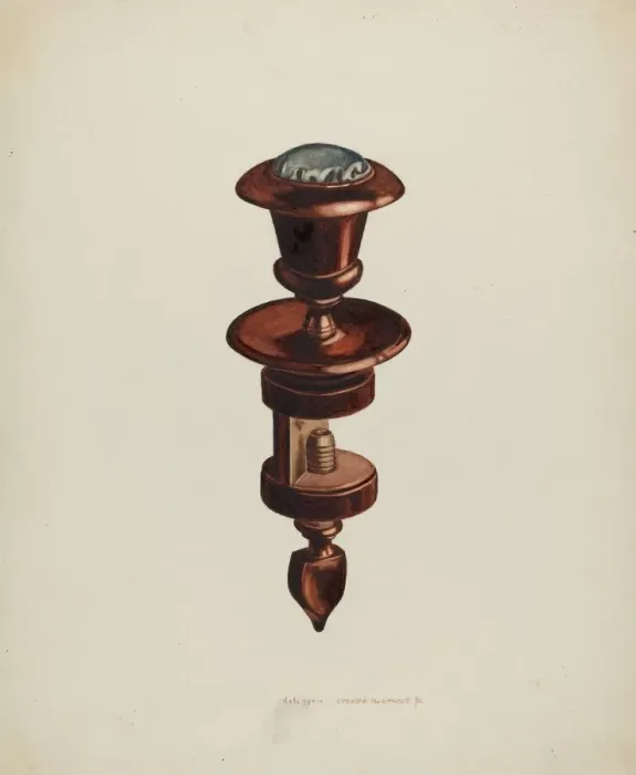 Framed Print : Sewing Holder, c. 1939. Creator: Ernest A Towers Jr Framed Print : Sewing Holder, c. 1939. Creator: Ernest A Towers Jr