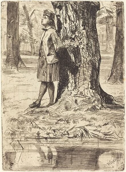 Seymour Standing under a Tree, 1859. Creator: James Abbott McNeill Whistler