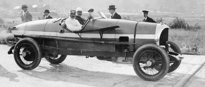 Framed Print : SF Edge in a Spyker car, 1922