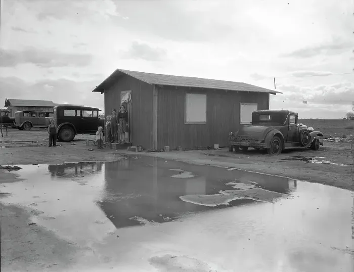 Framed Print : Shack in Little Oklahoma, California, 1936. Creator: Dorothea Lange. Shack in Little Oklahoma, California, 1936. Creator: Dorothea Lange Framed Print : Shack in Little Oklahoma, California, 1936. Creator: Dorothea Lange. Shack in Little Oklahoma, California, 1936. Creator: Dorothea Lange