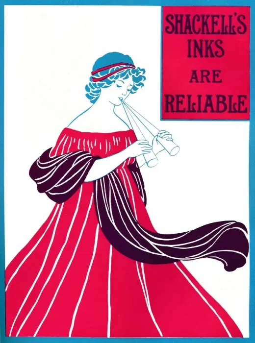 Framed Print : Shackells Inks Are Reliable, 1907. Artist: Shackell Edwards & Co Framed Print : Shackells Inks Are Reliable, 1907. Artist: Shackell Edwards & Co