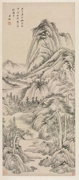 Shade of Pines in a Cloudy Valley, 1660. Creator: Wang Jian (Chinese, 1598-1677)
