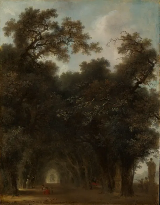 Framed Print : A Shaded Avenue, ca. 1775. Creator: Jean-Honore Fragonard Framed Print : A Shaded Avenue, ca. 1775. Creator: Jean-Honore Fragonard